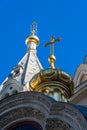 Detail of the Russian Orthodox Saint-Alexandre-Nevsky Cathedral, Paris, France
