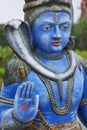 Exterior detail of the Shiva statue at Ganga Talao (Grand Bassin) Hindu temple, Mauritius. Royalty Free Stock Photo
