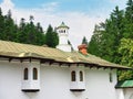 Exerior Detail With Small Spire, 1695 Sinaia Eastern Orthodox Monastery, Romania Royalty Free Stock Photo