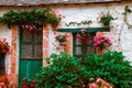 Exterior Detail of a Stone Cottage. Royalty Free Stock Photo