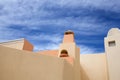 Exterior detail of traditional greek villa on Santorini, Cyclades, Greece Royalty Free Stock Photo