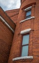 Exterior details of an old Red brick building Royalty Free Stock Photo