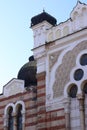 Exterior details of the synagogue. Sofia Synagogue, Sofia, Bulgaria Royalty Free Stock Photo