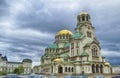 Exterior of domed  Alexander Nevsky cathedral Royalty Free Stock Photo