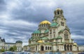 Exterior of domed Alexander Nevsky cathedral Royalty Free Stock Photo