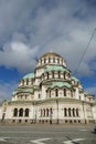 Exterior of domed Cathedral Alexander Nevsky Royalty Free Stock Photo