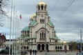 Exterior of domed Cathedral Alexander Nevsky Royalty Free Stock Photo