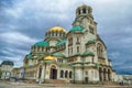 Exterior of domed Cathedral Alexander Nevsky Royalty Free Stock Photo