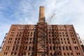 Exterior of the Domino Sugar Refinery under Redevelopment in Williamsburg Brooklyn