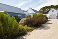 Driveway leading to a large country style home Royalty Free Stock Photo