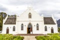 Exterior of the Dutch Reformed Church in Franschhoek, Western Cape, South Africa Royalty Free Stock Photo