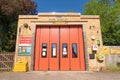 Exterior of a British English village fire station. Much Hadham, Hertfordshire. UK Royalty Free Stock Photo