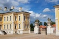 Exterior of the entrance gate to Rundale palace in Pilsrundale, Latvia. Royalty Free Stock Photo