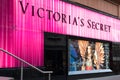 Exterior entrance, signage and window display for Victorias Secret fashion Underwear Store