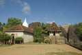 Exterior of the entrance to the Isurumuniya rock temple in Anuradhapura, Sri Lanka. Royalty Free Stock Photo