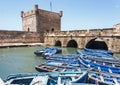 Exterior of the Essaouira Ramparts fort and harbor, Essaouira, Morocco, Africa