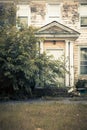 Exterior facade on abandoned foreclosed home