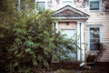 Exterior facade on abandoned foreclosed home