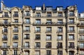 Exterior facade of apartment building