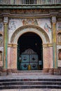 Exterior facade of the Barroque-style church of Andahuaylillas, Cusco, Peru