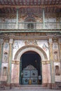 Exterior facade of the church of Andahuaylillas. Cusco, Peru