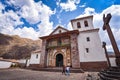 Exterior facade of the church of Andahuaylillas, Cusco, Peru