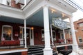 Exterior facade of popular hotel that is said to be haunted, The Naples Hotel, New York, 2018