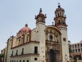 exterior facade of a catholic church in the centre of Toluca city in State of Mexico Royalty Free Stock Photo