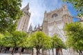 Exterior of the Cathedral of Seville, Spain Royalty Free Stock Photo