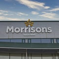 Exterior facade of Morrisons supermarket in Kirkcaldy, fife, Scotland, UK