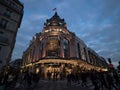 Exterior facade panorama view of Le BHV Marais Bazar de l Hotel de Ville department store shopping centre Paris France