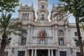 Exterior Facade of Valencia City Hall Building, Ajuntament de Valencia, Spain Royalty Free Stock Photo