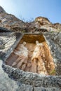 Exterior facade view of Adamkayalar or man rocks