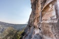 Exterior facade view of Adamkayalar or man rocks