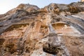 Exterior facade view of Adamkayalar or man rocks