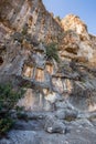 Exterior facade view of Adamkayalar or man rocks