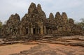 Exterior of 100 Faces of Buddha, Bayon Temple, Cambodia Royalty Free Stock Photo