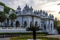 Exterior of the Falaknuma palace in Hyderabad, Telangana, India