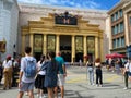 The exterior of the fast paced scary Mummy themed rollercoaster ride at Universal Studios