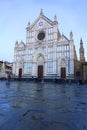 Exterior of Basilica of Santa Croce After Rain, Florence, Italy