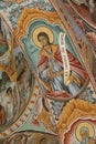 Exterior fresco paintings of bible stories