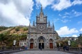 Exterior front of the National Shrine Basilica of Our Lady of Las Lajas