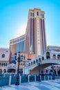 The exterior front of the Venetian Hotel and Casino