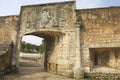 Exterior of the gate to the Ozama fortress in Santo Domingo, Dominican Republic. Royalty Free Stock Photo