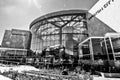 Exterior of Glass Dome Roof of Shopping Center Mall Royalty Free Stock Photo