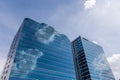 Exterior glass office building with sky and cloud Royalty Free Stock Photo