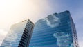 Exterior glass office building with sky and cloud Royalty Free Stock Photo