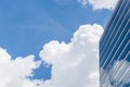 Exterior glass office building with sky and cloud Royalty Free Stock Photo