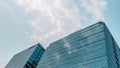 Exterior glass office building with sky and cloud Royalty Free Stock Photo