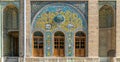 Exterior of Golestan palace with Persion tiles art, Tehran, Iran Royalty Free Stock Photo